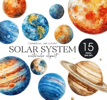 Solar System Clipart, Planets, Universe, Galaxy, Earth, Space