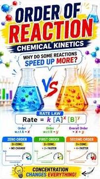 Order of Reaction Explained in 80 Seconds | Chemical Kinetics Made Easy Zero, First & Second Order