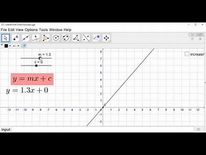 11 LINEAR FUNCTION Parameters Geogebra