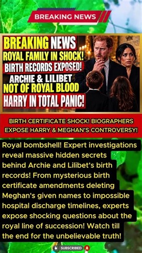 BIRTH CERTIFICATE SHOCK! BIOGRAPHES EXPOSE HARRY & MEGHAN'S CONTROVERSY!