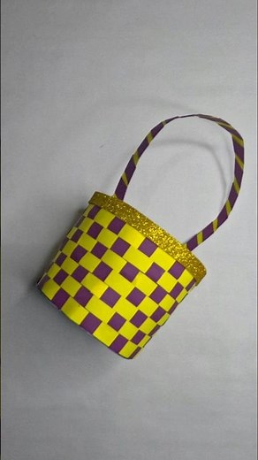How to Make a Paper Basket | Easy Woven Paper Basket Craft