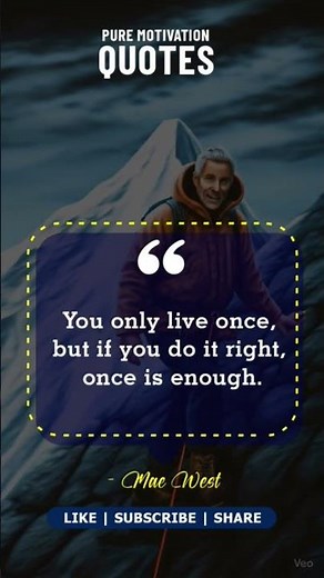 You Only Live Once 💯 | Powerful Life Quote That Will Change Your Mindset ✨ #shorts #life