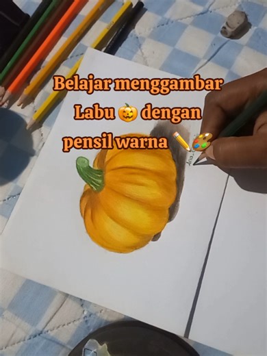 Belajar menggambar labu 🎃 dengan pensil warna ✏️🎨#CapCut #belajarmenggambar #menggambar #gambar #drawing #draw #labu #pumpkins #pensilwarna #colorpencil