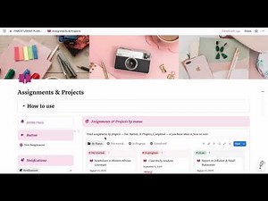 Student Planner Academic Management Notion Tutorial #notionforstudents