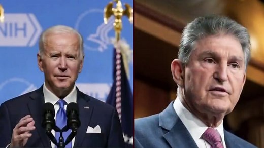 Manchin joins Senate Democrats to talk future of Build Back Better bill