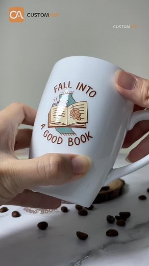 1.8K views · 5 comments | Level up your mugs with waterproof UV DTF transfer stickers ☕️ Print your premium-look stickers here  https://customany.com/product/transfer-stickers/ Or find the link in our bio  #sticker #stickershop #stickerart #customsticker #dtftransfers #customany #bookish #custommug #personalizedmugs #booklover #gift | CustomAny - Make Custom Stickers Your Way | Facebook