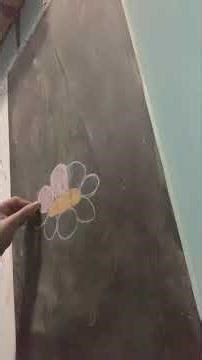Drawing a flower (with chalk)
