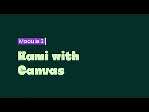 Kami assignments with Canvas