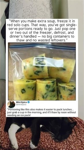 SOUP FREEZER HACK! 🍲 Easiest Way to Save Meals & Avoid Waste! #kitchen