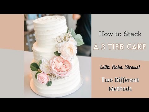 How to Stack a Wedding Cake with Boba Straws!🧋