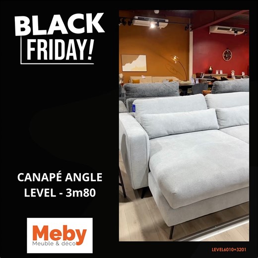 Meby on Instagram: "🖤 BLACK FRIDAY MEBY 🖤 Le canapé d’angle XXL qui mixe design et confort vient de débarquer ! Une vraie pièce maîtresse pour transformer votre salon et chiller comme jamais 😍 Profitez vite des offres Black Friday chez MEBY ! #DesignÉlégant #promo #Familiale #salon #grisclair #mebyreunion #MobilierDesign #fauteuils #fauteuildesign #canapés #canapes #canapé2places #canape3places #gris #3places #grandcanapé #tissu #xxl"