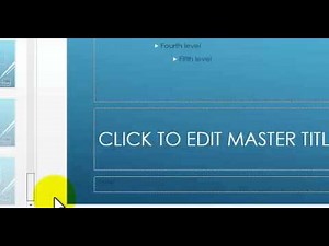 PowerPoint 2013 Section Breaks, Masters
