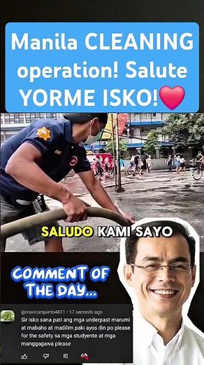 Manila cleaning operation! Salute YORME, grabe pati singit ng kalsada kuminis haha | Yorme Isko.
