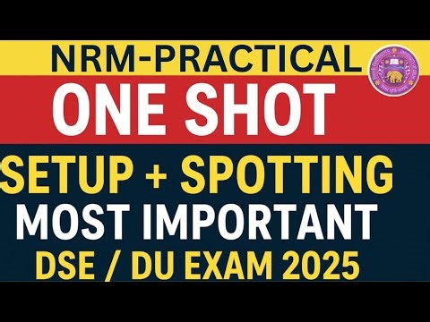 Natural Resource Management Practical | Full One Shot | DSE/DU