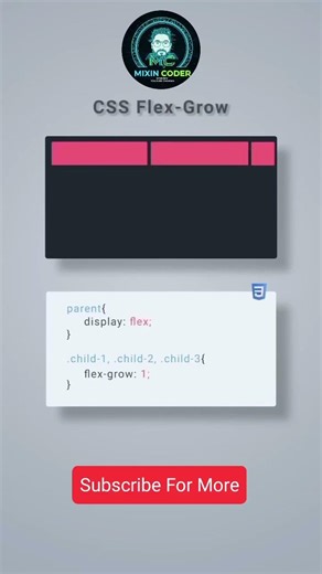 Flex Grow in 30 Seconds 🚀 | CSS Flexbox Trick #css #coding #shorts