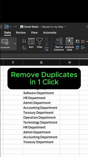 How to Remove Duplicates in Excel in seconds | Intermediate Excel 201 #exceltips #exceltricks #excel