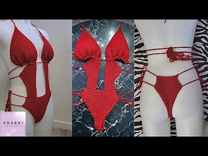 Crochet Easy One Piece Bikini | Crochet Rice Stitch One Piece Thong Bikini