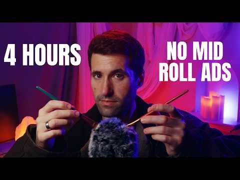 4 hours of whispers/mic brushing for SLEEP (ASMR compilation)