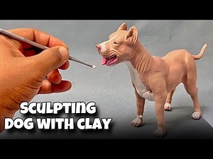 DIY: miniature Clay Dog with polymer clay Easy