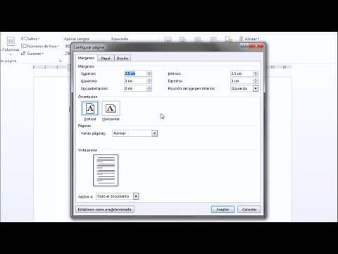 Cómo CONFIGURAR los MÁRGENES en Word 2010/2013... How to SET the MARGINS in Word 2010/2013.