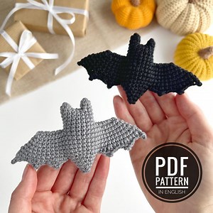 Bat No Sew Crochet Pattern Halloween Ornament Bat Plush Amigurumi Pattern PDF Decoration Crochet Car Hanger Bat Keychain - Etsy