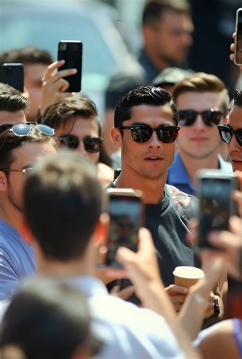 VR Fan Moment | AI Generated Public Scene #fanmade #cr7 #aivideo