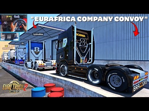 EurAfrica Company Convoy 🌍 African Roads Adventure | Crazy Traffic | #ETS2 #TruckConvoy #Africa