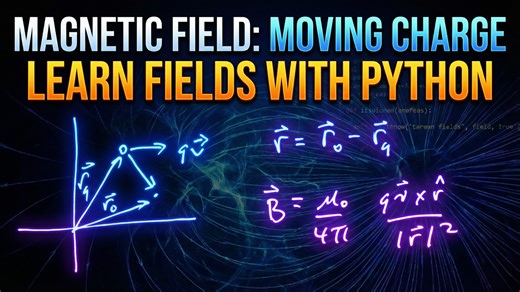 Python physics lesson 29: See how moving charges generate magnetic fields