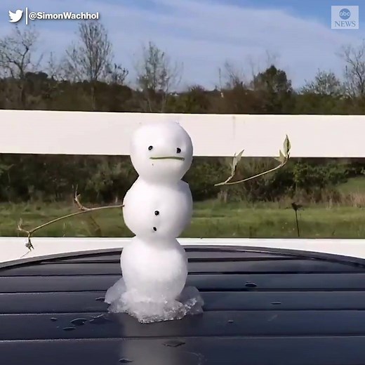 SO LONG, WINTER! Timelapse captures spring snowman melting quickly in the May sun. https://abcn.ws/2AbW9eV | ABC News