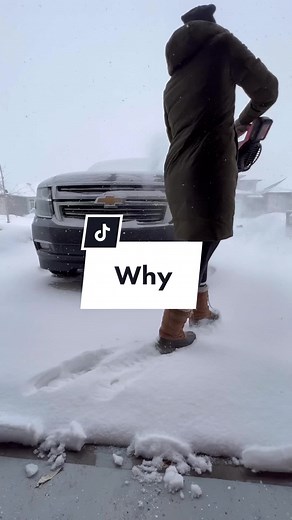 I just wanted to go to Home Depot…leaf blowers are a life saver 💨 #winterhacks #whereisspring #diyhomehacks #saskblizzard