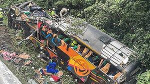 Children among 19 killed in horror crash after bus careers off mountain road