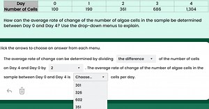 How can the average rate of change of the number of algae cells... | Filo
