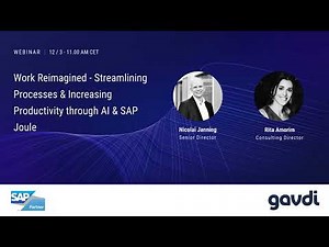 Webinar: Streamlining Processes for HR through Generative AI and SAP Joule