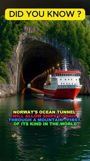 Norway Unveils the World’s First Ocean Tunnel for Ships | Groundbreaking Maritime Engineering #viral