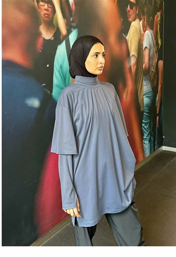 ONE BASE TEE in Grey Blue: Effortless Style