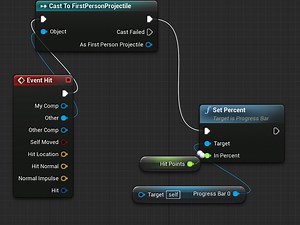 Can't set percent of progress bar when in player blueprint
