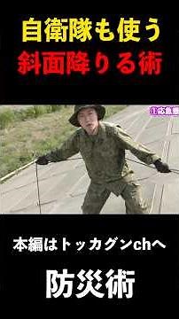 The Self-Defense Forces also use it: [Slope Descending Technique] Level 1: Emergency Ropeway