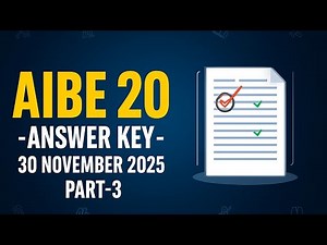 AIBE 20 Answer Key 2025 🔥 | Full Paper Solution (Exam Held Today!) PART-3