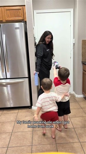 My family pranking me when l got home from work 🤣 momlife heart full ❣️ #momlifeheartfull