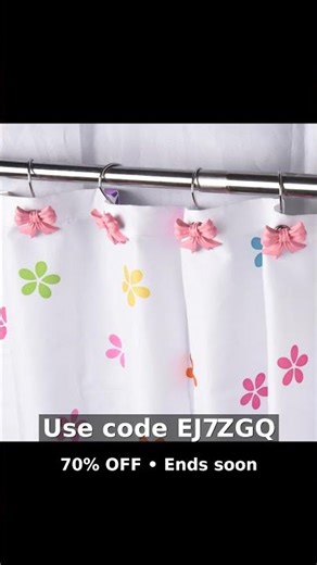 12pcs Bow Knot Shower Curtain Hooks,Home Decorative Shower Curtain Rings for Bathroom,Resin Shower…