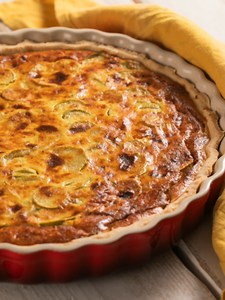 Quiche con zucchine trombetta: ricetta facile per pasta brisée