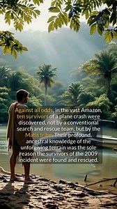 The Matis tribe's crucial role in a 2009 plane crash rescue. #history #survival #didyouknow #fact | What on Earth