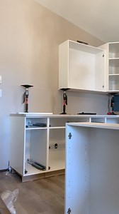 Cabinet stands for upper cabinets is the best way! | Beaver Creek Customs