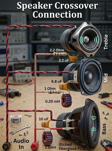 How can a single audio input seamlessly produce crystal-clear Treble, Mid, and Bass sounds?