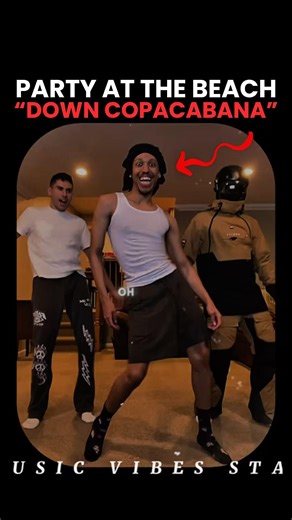 Party at the beach DOWN IN COPACABANA 🏖️ #lyrics #shorts