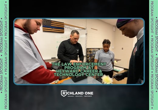 Heyward Career and Technology Center’s new law enforcement program prepares students for careers in corrections, emergency services and public safety through structured, career-connected learning. Through the program, students are able to build foundational skills essential to law enforcement careers such as situational awareness, communication, teamwork and professionalism. #RisingTogether #CTEMonth | Richland County School District One