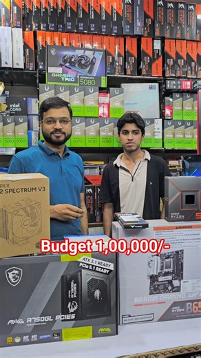 Budget 1,00,000/- Ryzen 5 7600x 16gb b650 rx9060, msi 750Gold #gamingcomputer #pcbuild #pcsettings