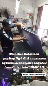 1.7K reactions · 42 shares | 55 inches na flatscreen lumiliwanag pag tinatap Ng daliri ang screen. Done remedy by Haider's Electronics Repair Shop | Haider Alcantara | Facebook