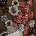 44 Pcs DIY Graduation Cap Decoration Accessory Kit Faux Paper Flower Head Graduation Quote Glitter Sticker 3D Butterfly Pearl Rhinestone Sticker for Grad Cap Topper Gift(Red)