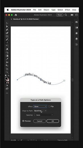 Type on a Path in Adobe Illustrator